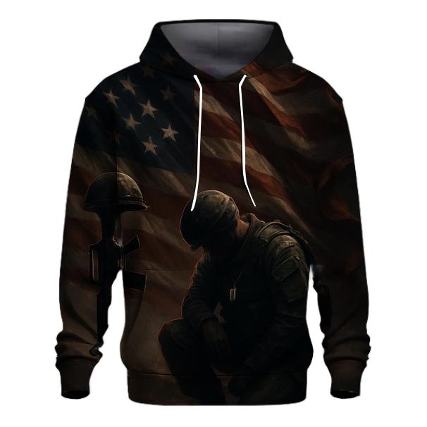 Silent Honor Under Stormlit Stars heavyweight hoodies