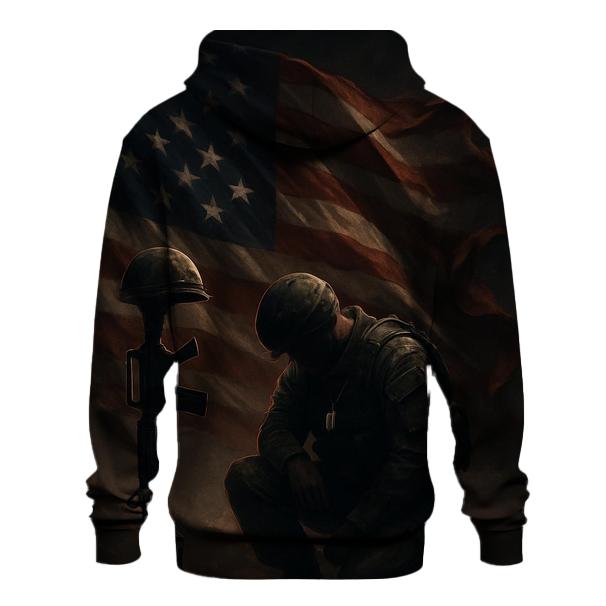 Silent Honor Under Stormlit Stars heavyweight hoodies