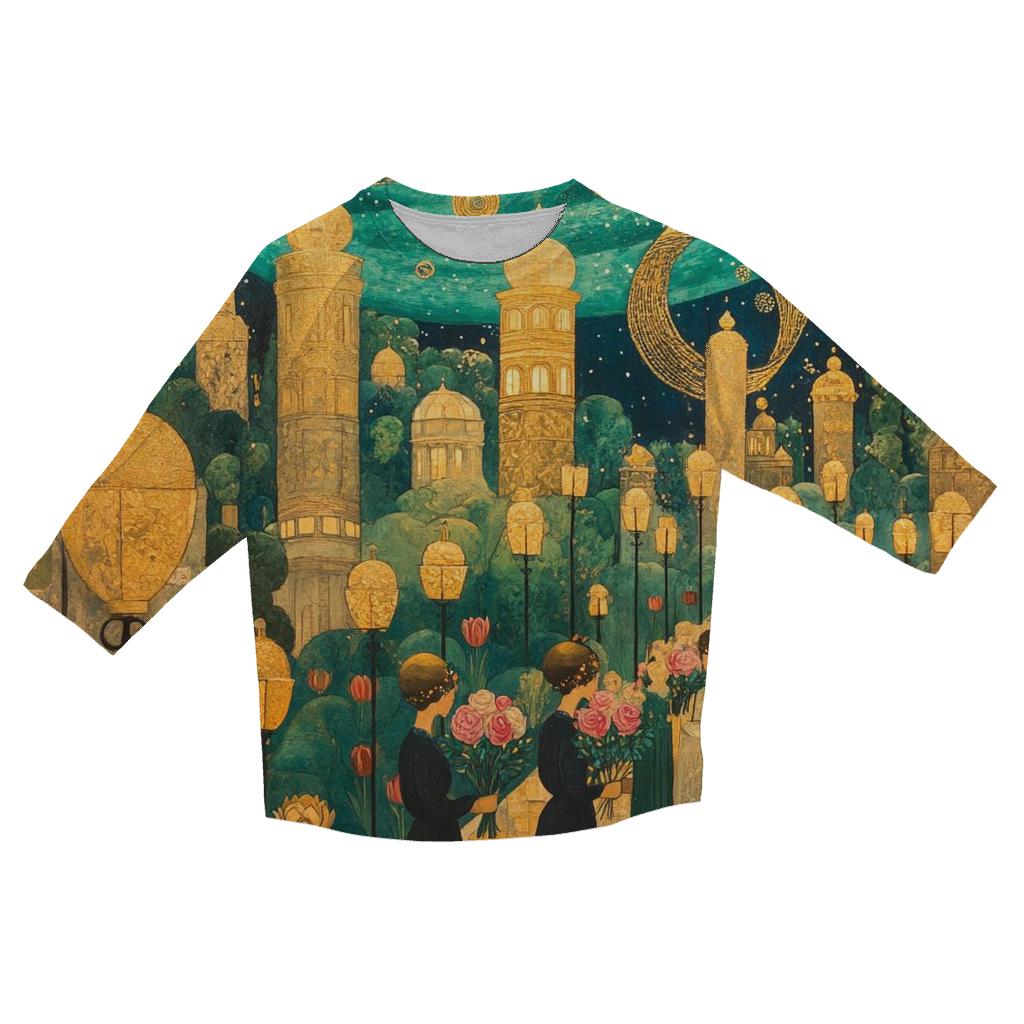 Gustav Klimt Inspired Aurora Garden Festival custom 3/4 sleeve shirts