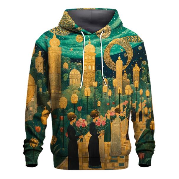 Gustav Klimt Inspired Aurora Garden Festival embroidered hoodies