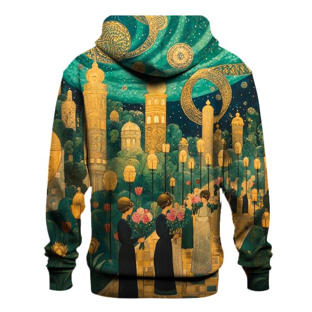 Gustav Klimt Inspired Aurora Garden Festival embroidered hoodies
