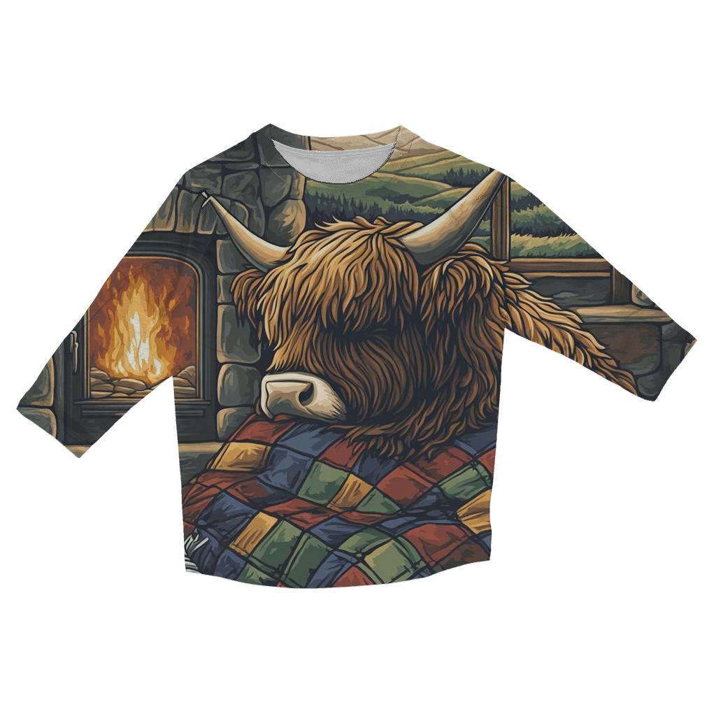 Highland Cow Quilt Maker By The Hearth fashion 3/4 sleeve shirts
