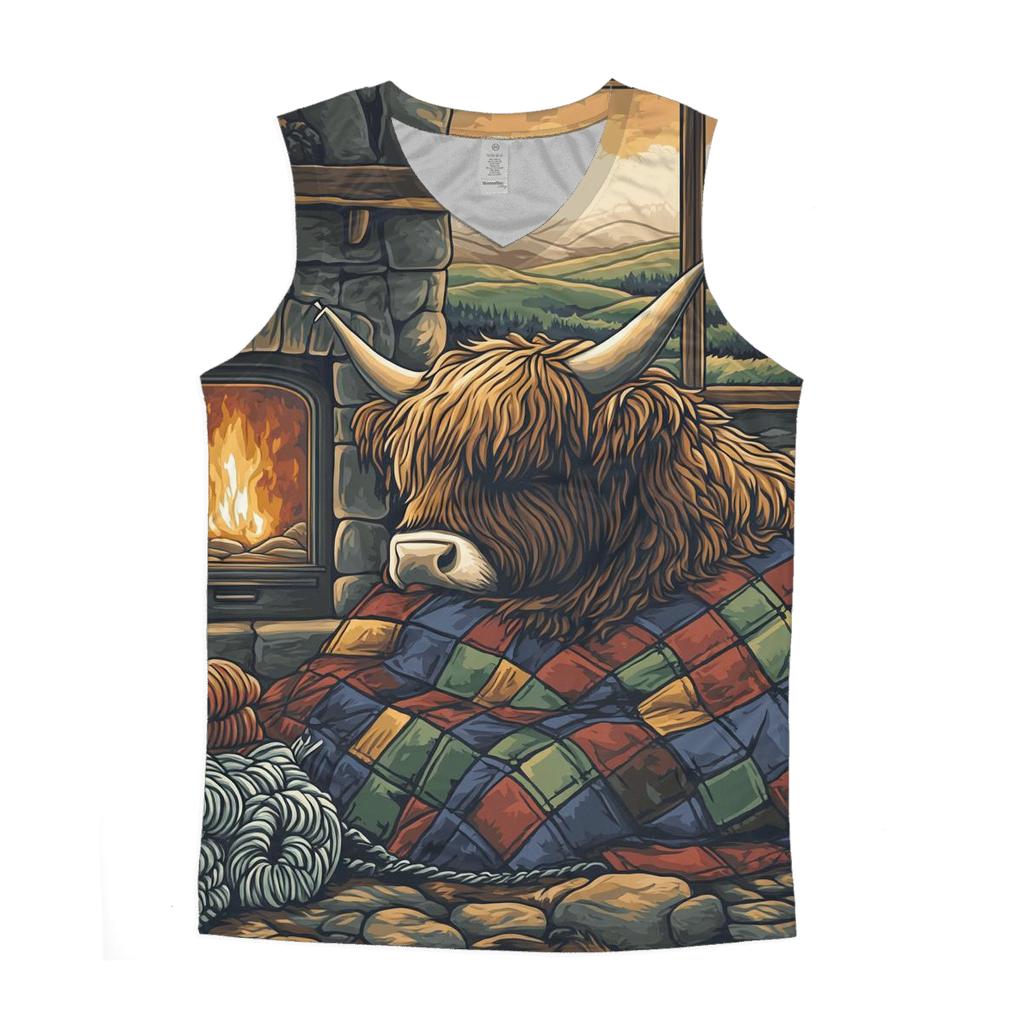 Highland Cow Quilt Maker By The Hearth custom tank tops