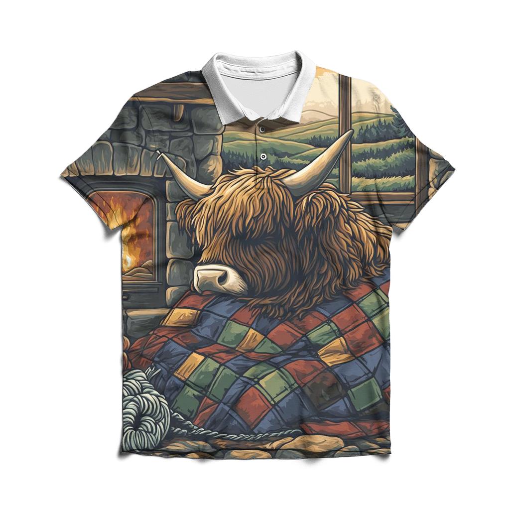 Highland Cow Quilt Maker By The Hearth classic pique polos