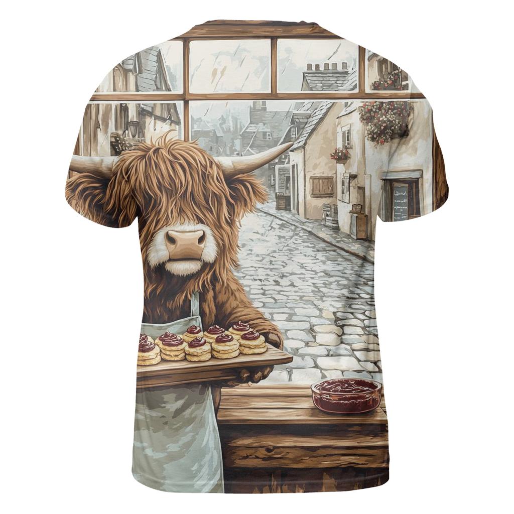 Highland Cow Bakery Window Helper custom all-over print shirts