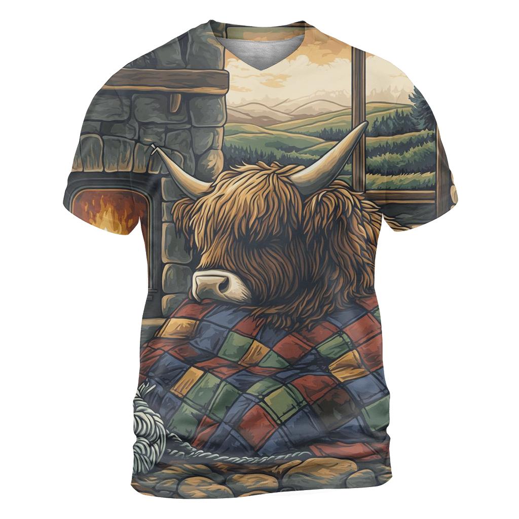 Highland Cow Quilt Maker By The Hearth unique graphic print tees