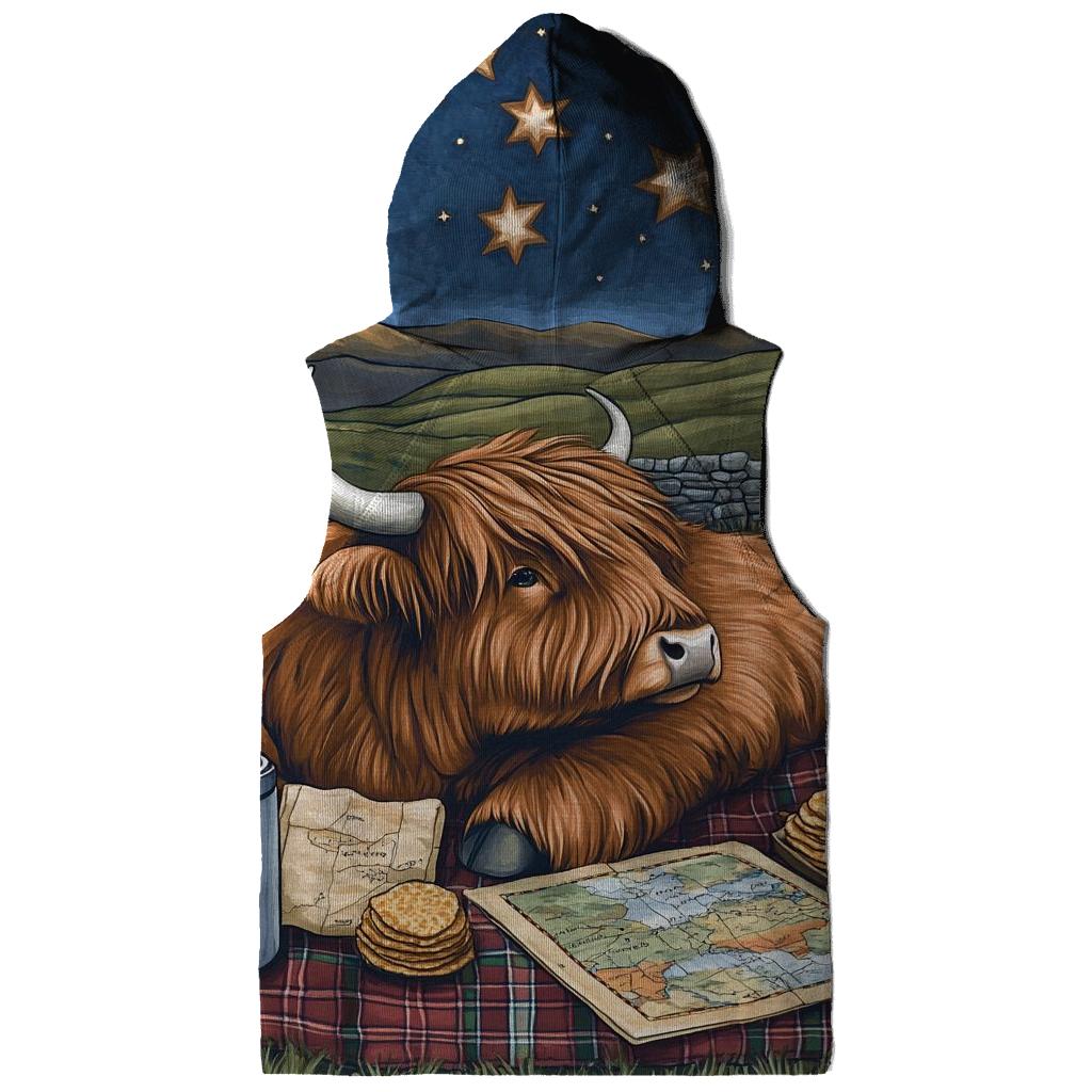 Stargazing Picnic, Highland Cow Style hoodie styles