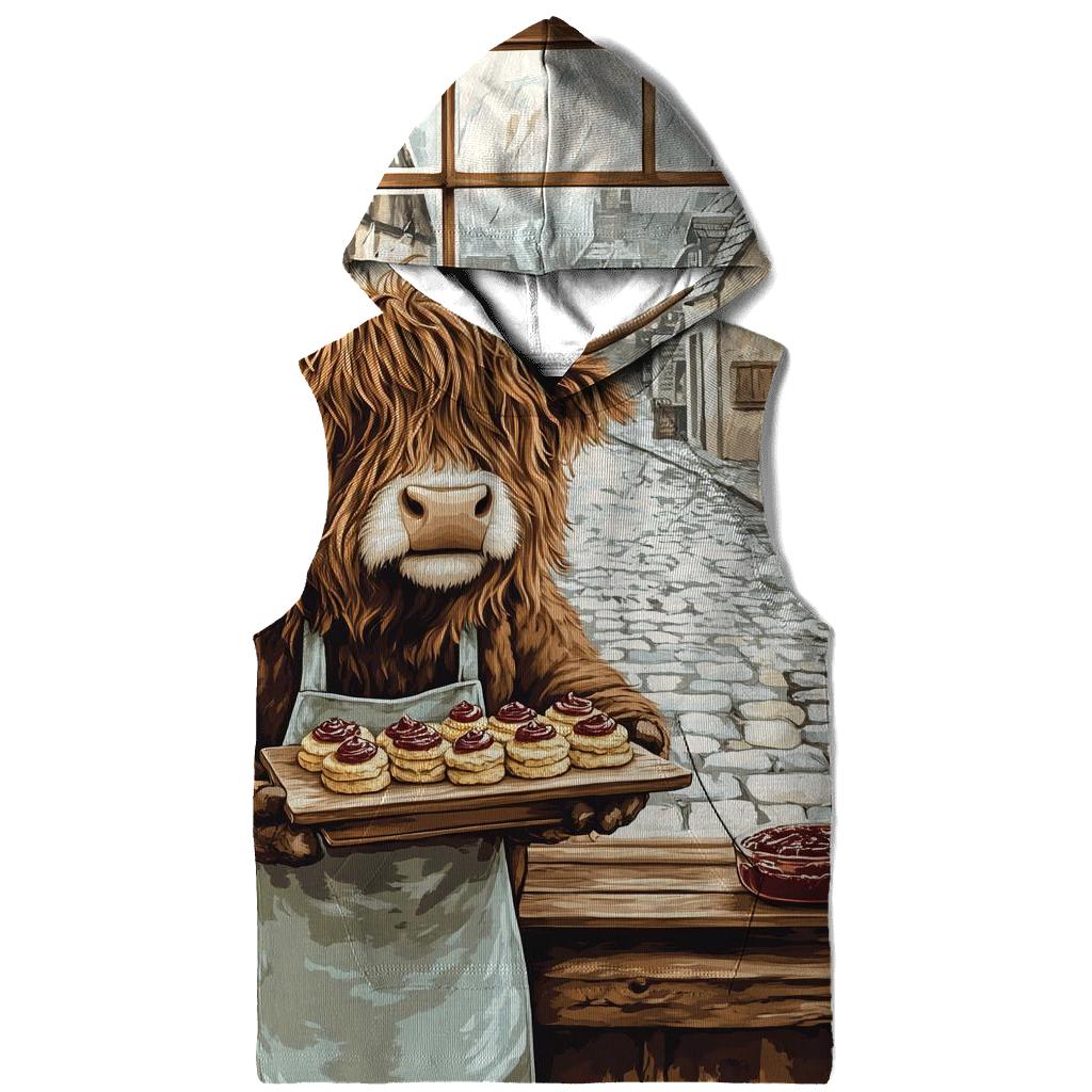 Highland Cow Bakery Window Helper heavyweight hoodies