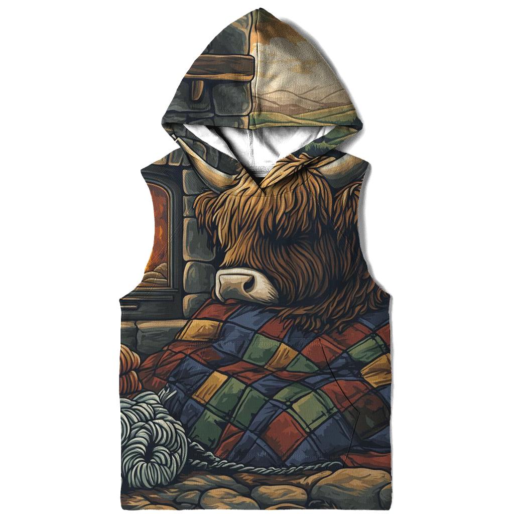 Highland Cow Quilt Maker By The Hearth heavyweight hoodies