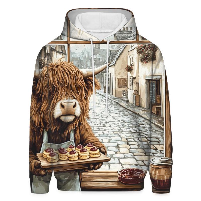 Highland Cow Bakery Window Helper hoodies fashion