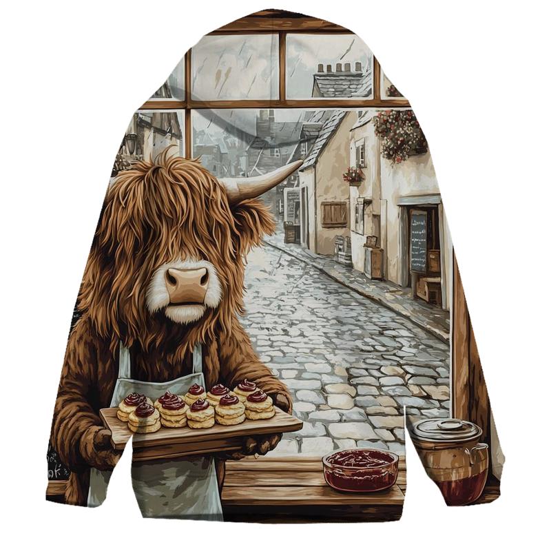 Highland Cow Bakery Window Helper hoodies fashion
