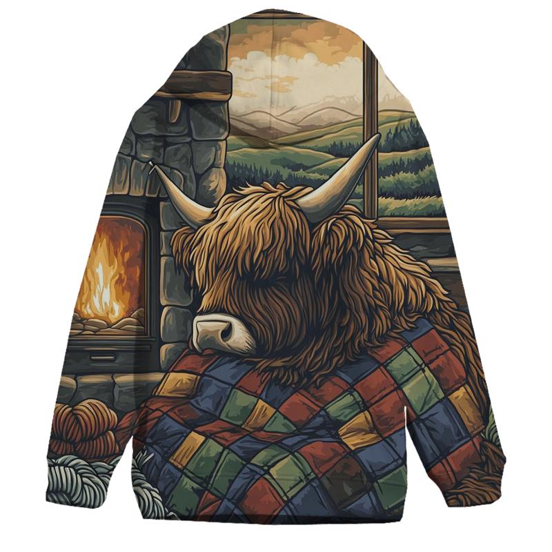 Highland Cow Quilt Maker By The Hearth hoodie styles
