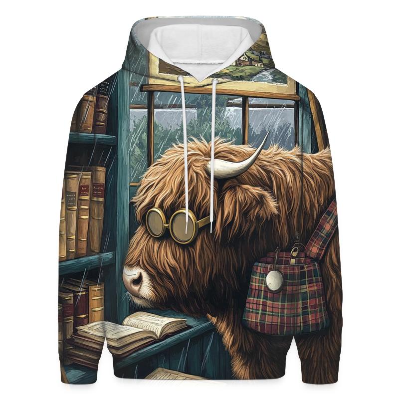 Highland Cow Bookshop Shelf Explorer hoodie styles