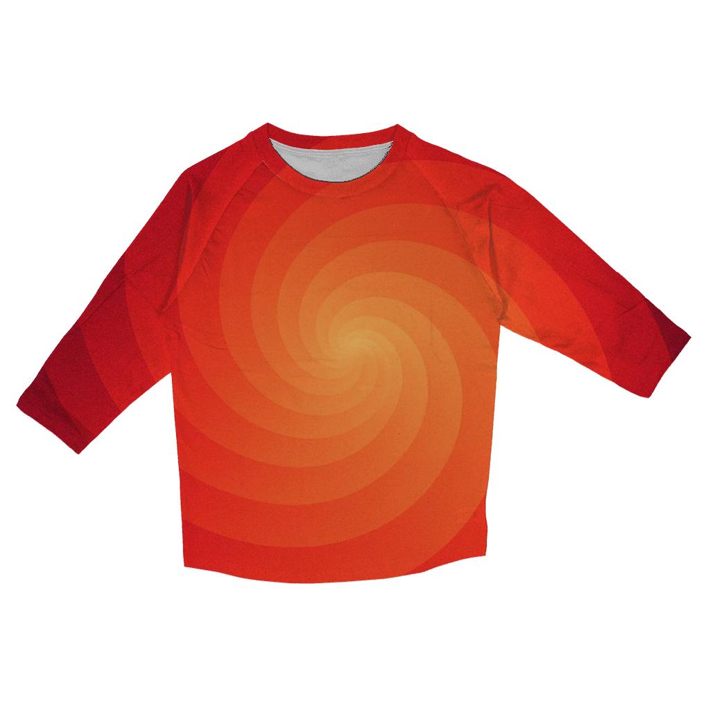 Molten Coral Vortex Gradient cotton quarter sleeve shirts