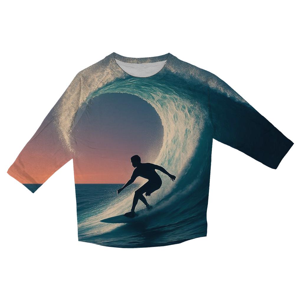 Lunar Tides Surf Break trendy 3/4 sleeve tops