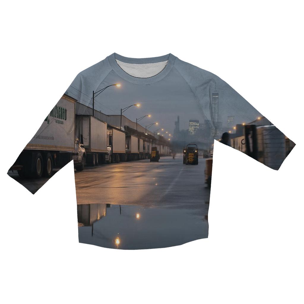Pre Dawn Deliveries At Hunts Point With Lower Manhattan In The Distance cotton quarter sleeve shirts