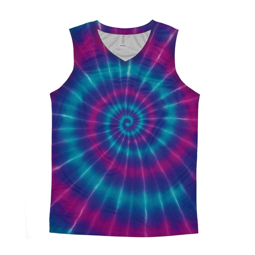 Nebula Spiral Overdye Vortex sports performance tank tops
