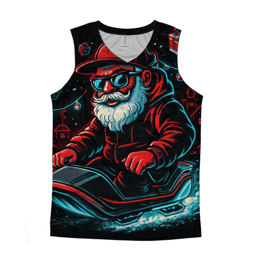 Neon Workshop Santa On Hover Sleigh designer workout tanks