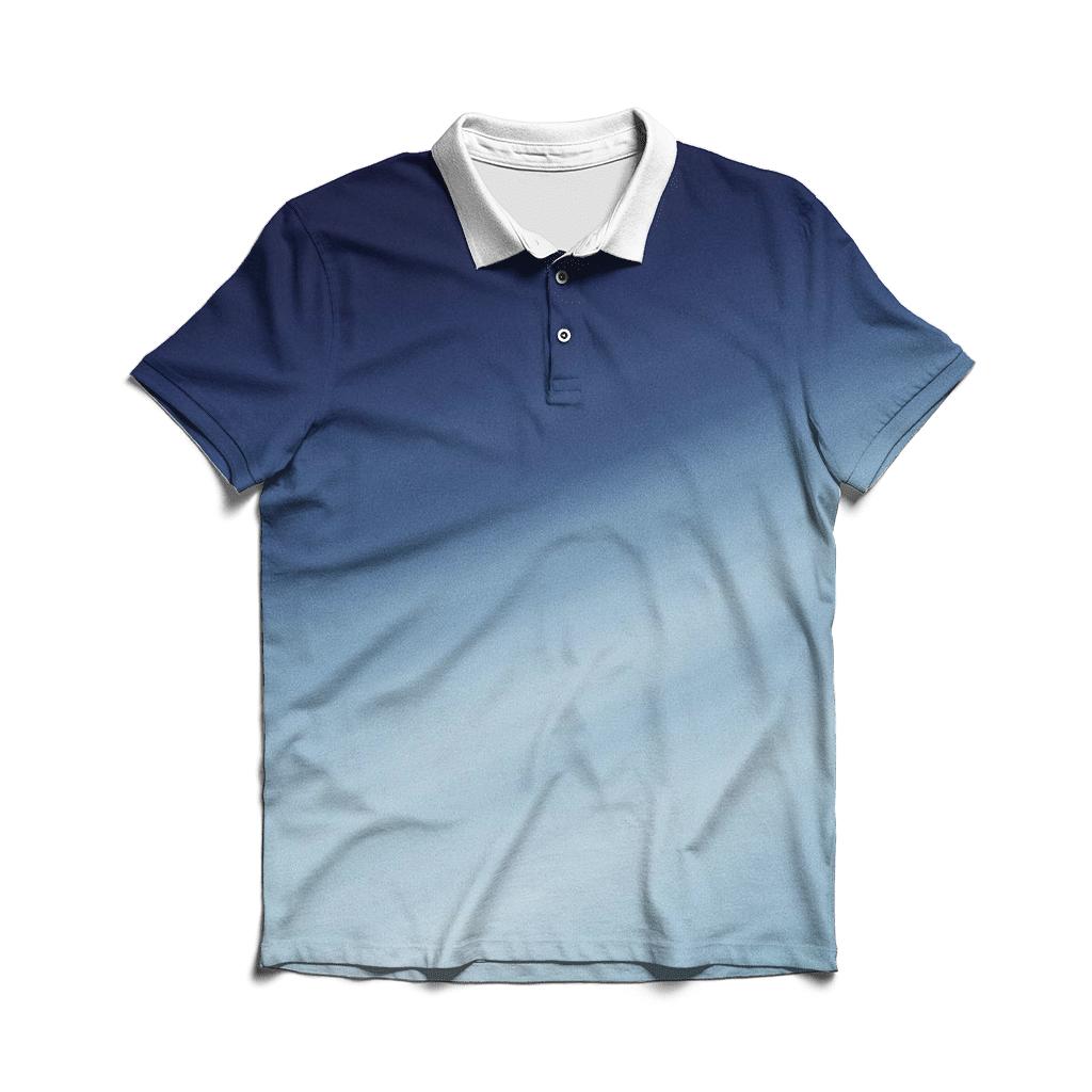 Moonlit Glacier Sweep stylish collar polo tees