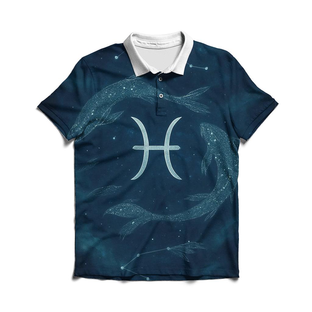 Pisces Neptune Dream Current Chart stylish collar polo tees