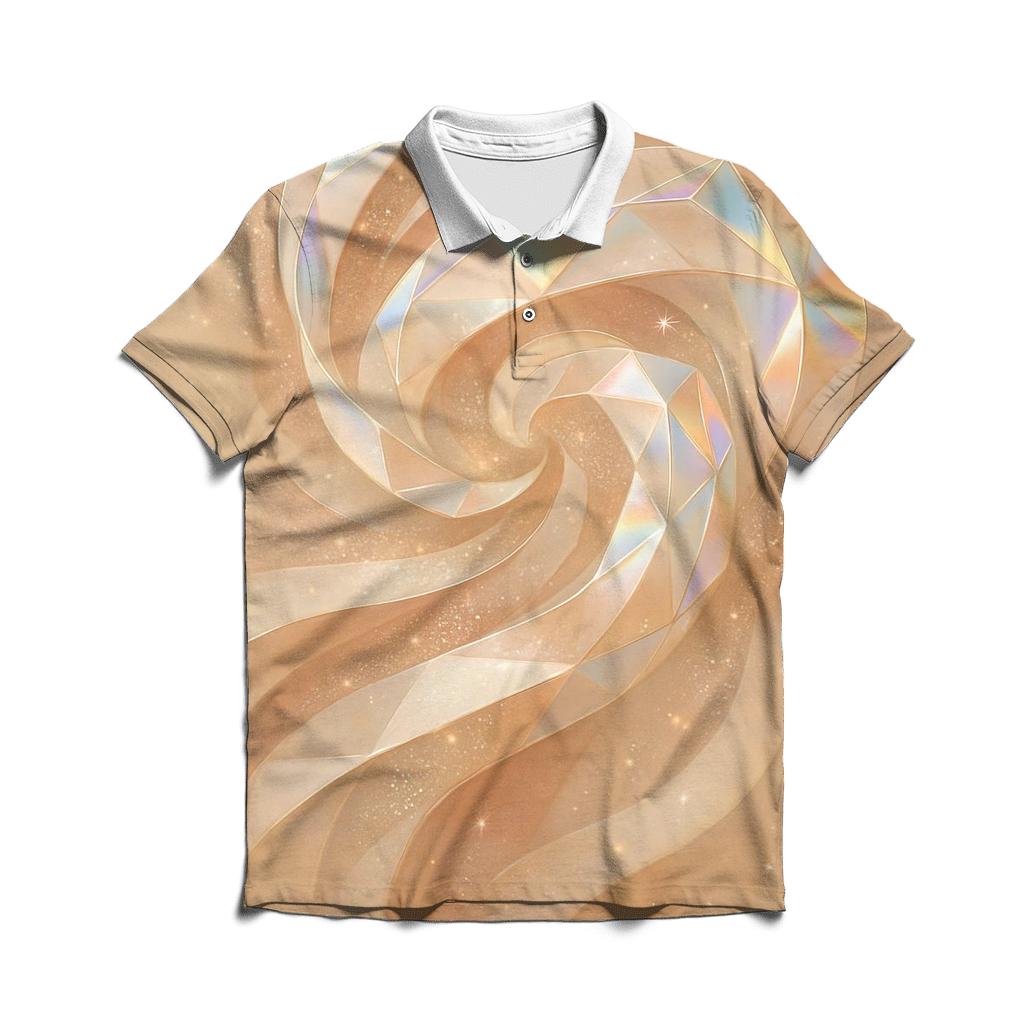 Champagne Prism Ribbons casual sports polo shirts