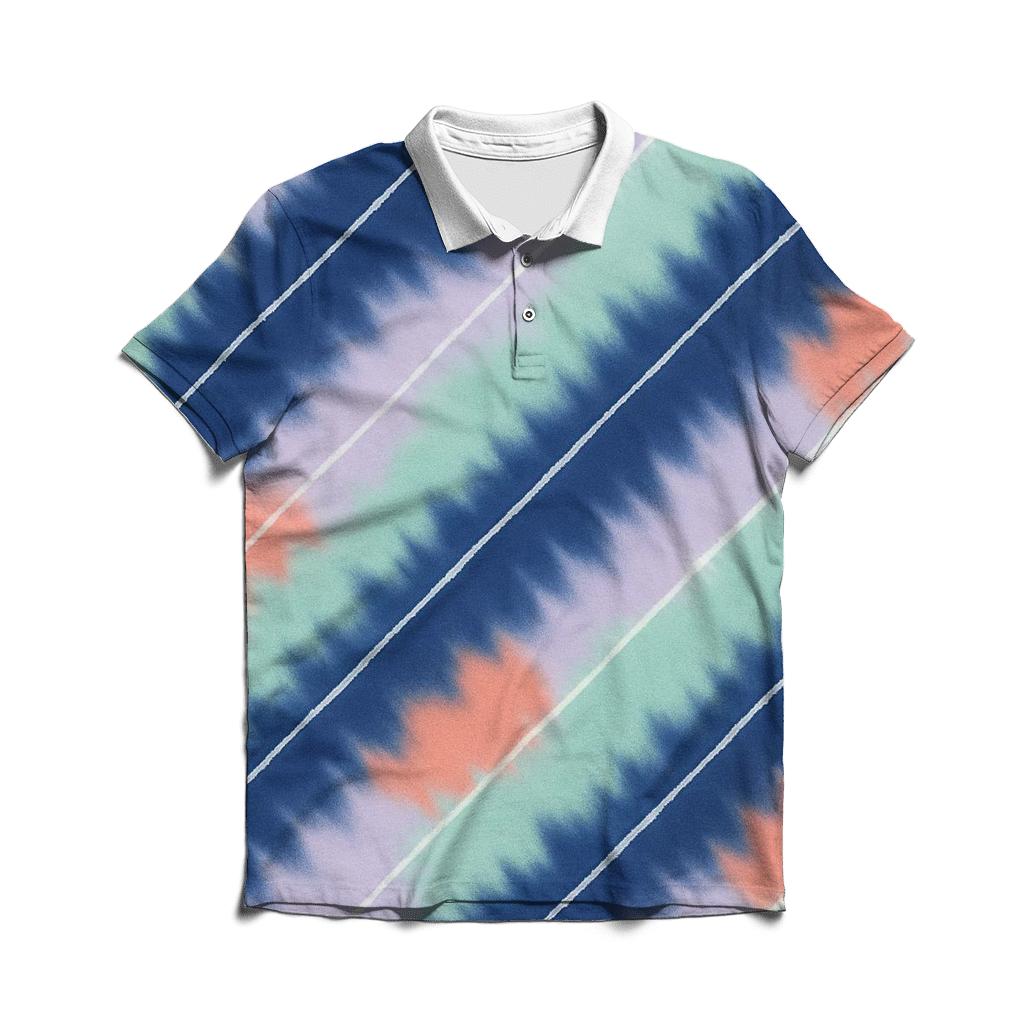 Arashi Pole Wrap Aurora Diagonals embroidered polo tops