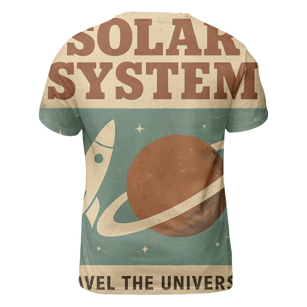 Weathered 1970s Space Tourist Brochure Cover custom all-over print shirts