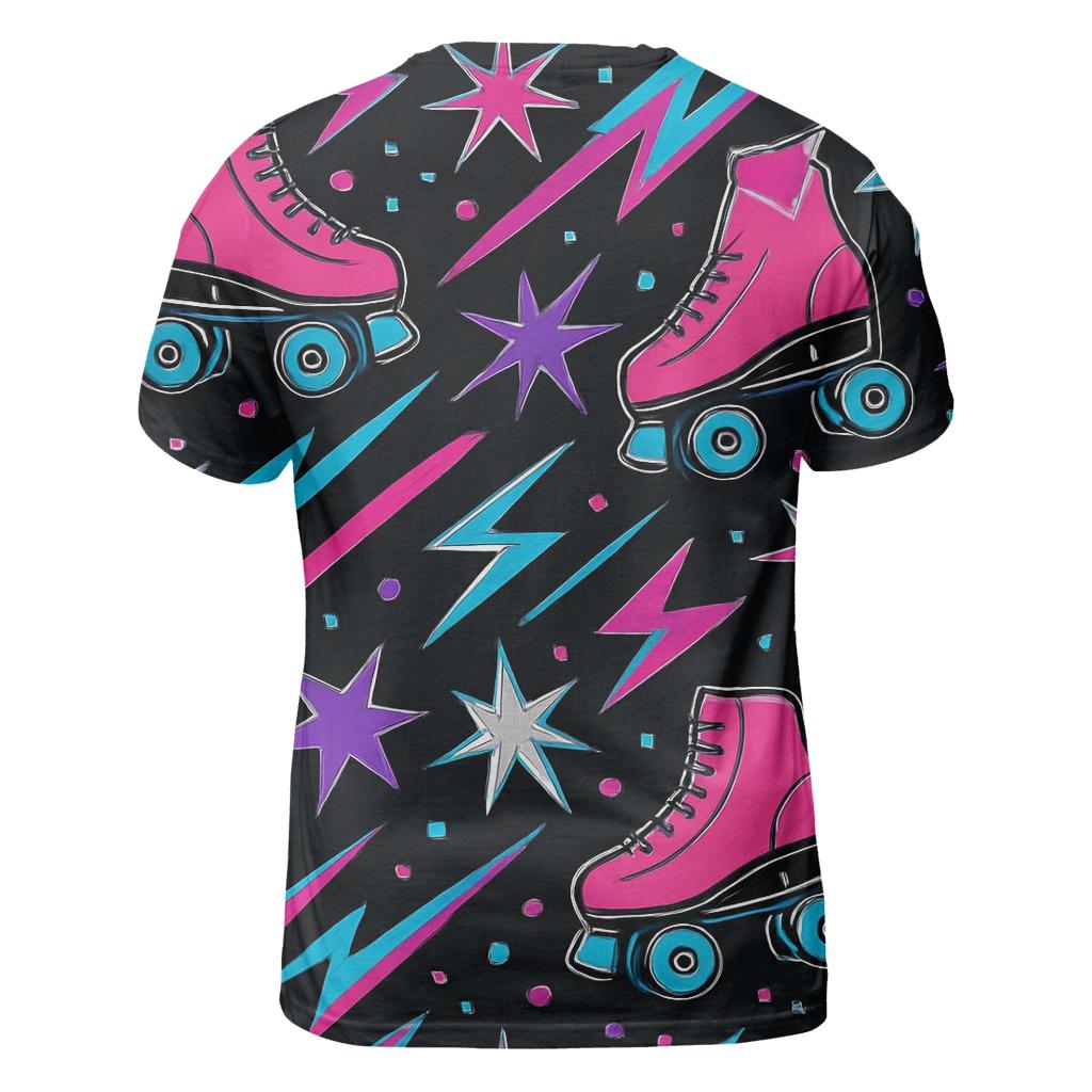Roller Rink Laser Confetti artistic all-over print tops