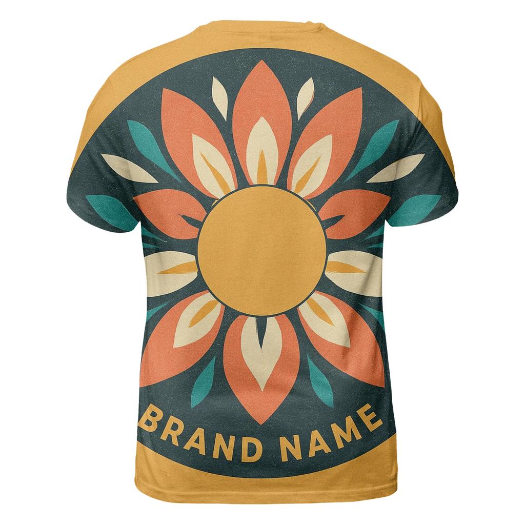 Solar Flora Collage Emblem statement graphic shirts