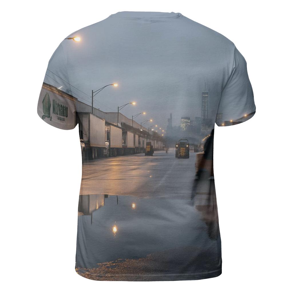 Pre Dawn Deliveries At Hunts Point With Lower Manhattan In The Distance vibrant all-over design tees