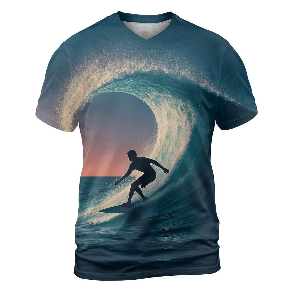 Lunar Tides Surf Break vibrant all-over design tees