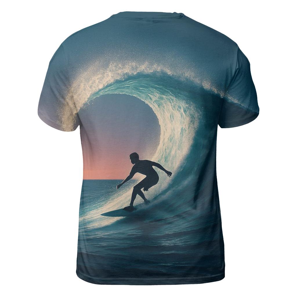 Lunar Tides Surf Break vibrant all-over design tees