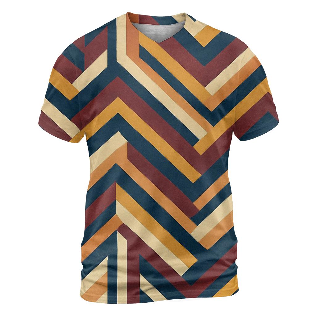 Disco Roller Night Zigzags unique graphic print tees