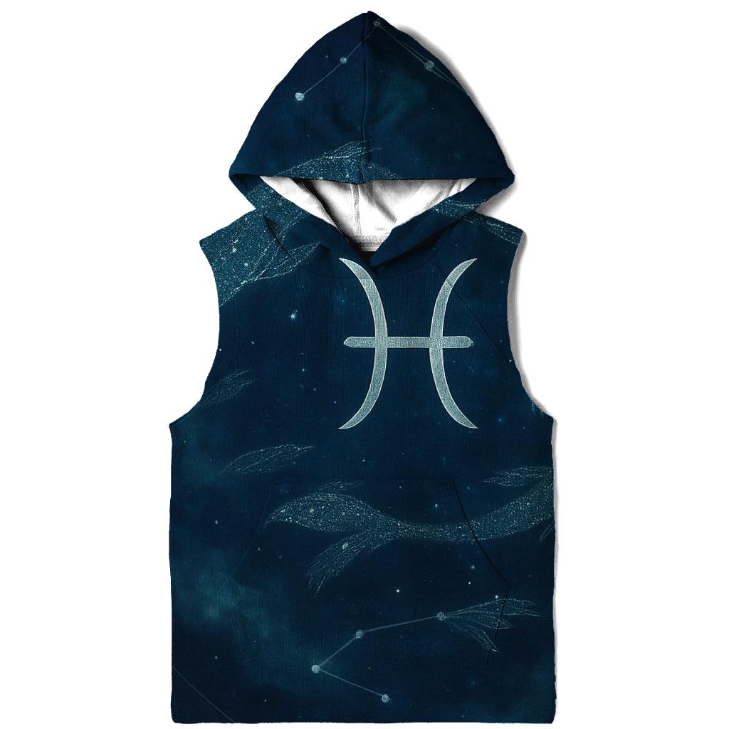 Pisces Neptune Dream Current Chart embroidered hoodies