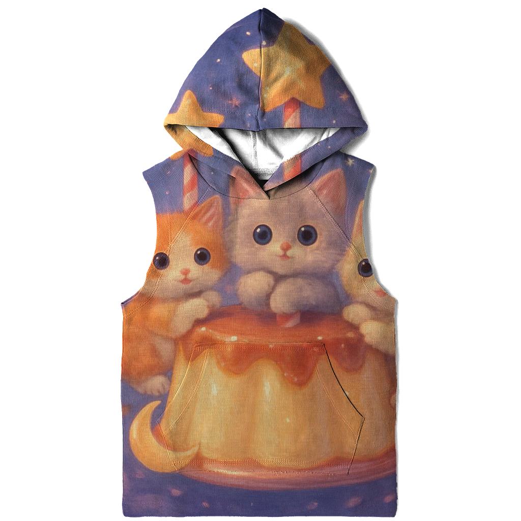 Moonlit Pudding Kitty Carousel zip-up hoodies
