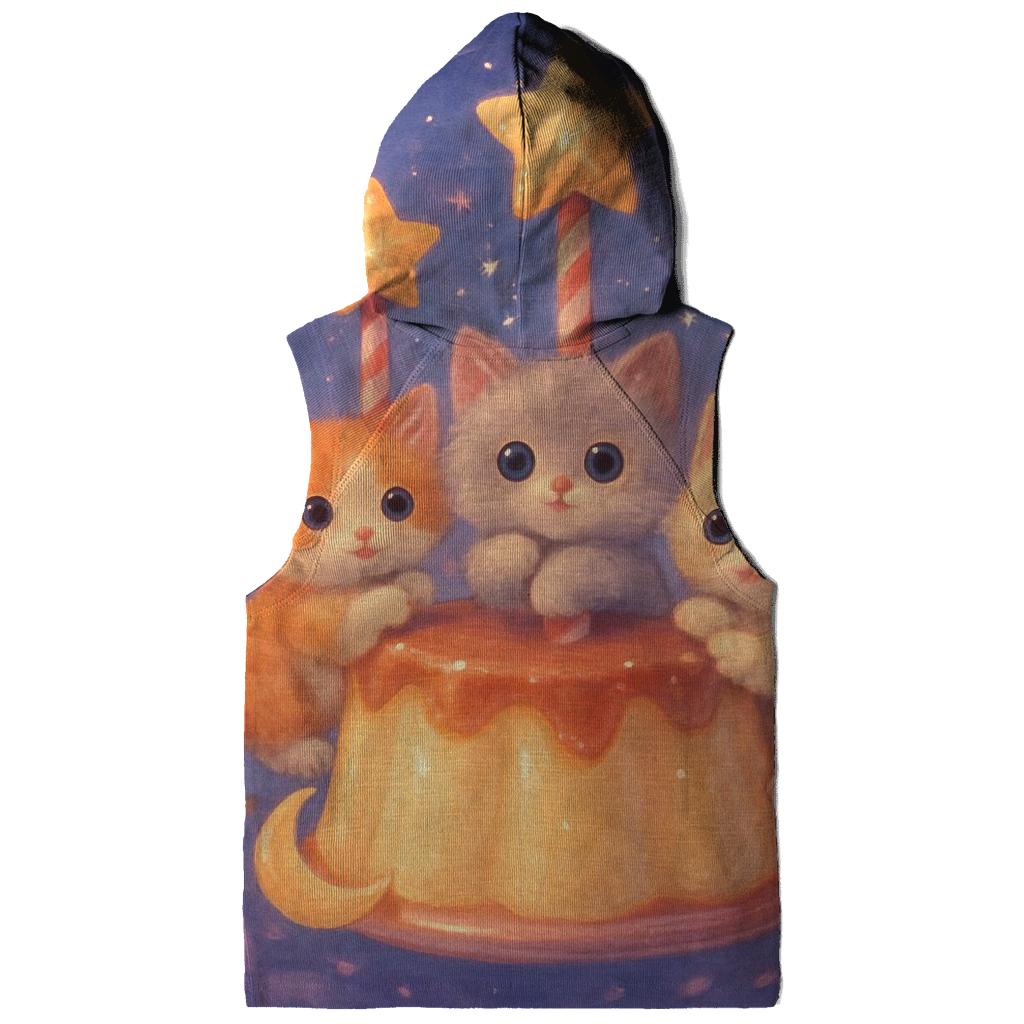 Moonlit Pudding Kitty Carousel zip-up hoodies