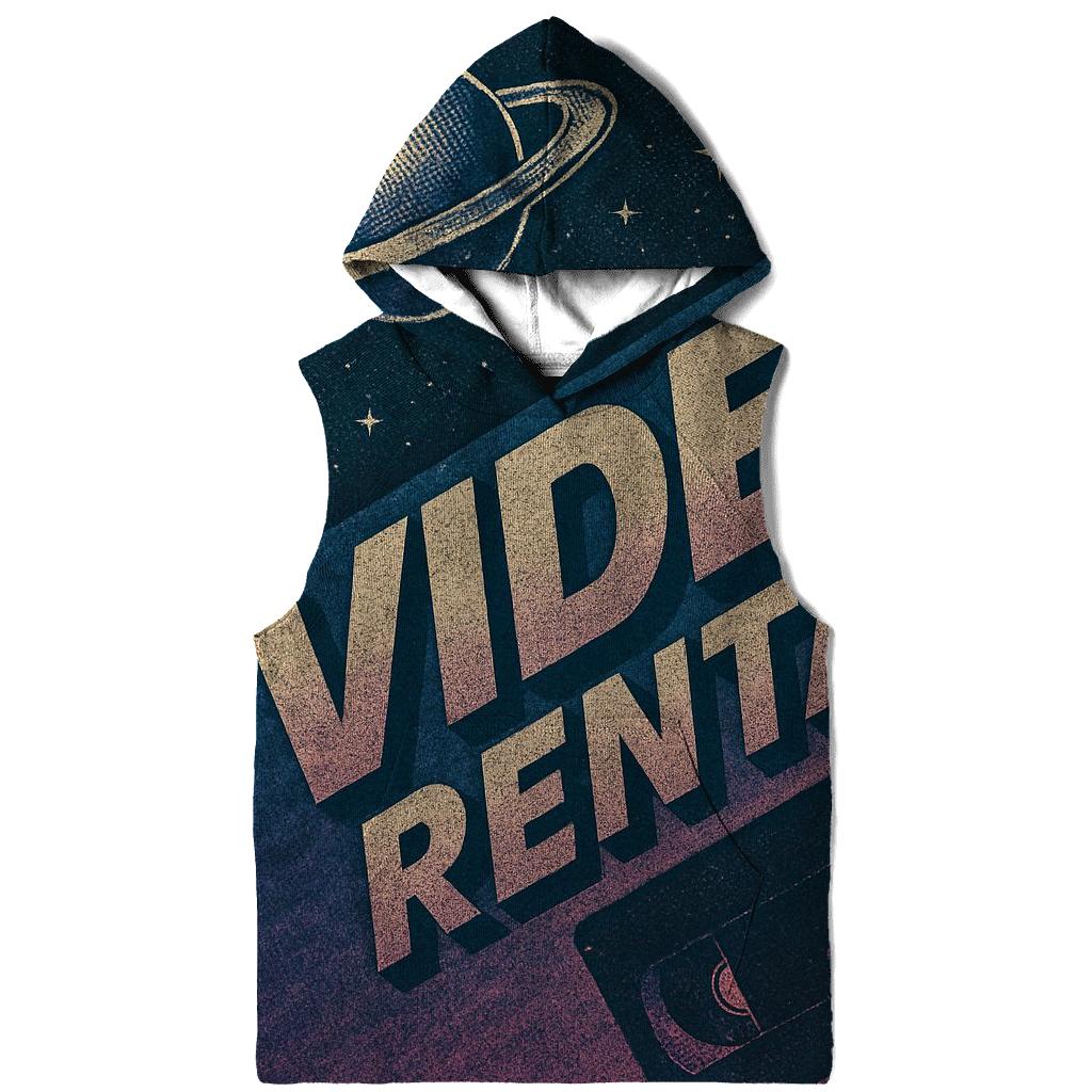 Distressed 1980s Video Store Sci Fi Rental Poster designer hoodies