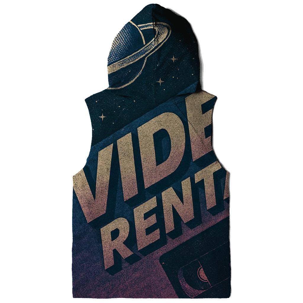 Distressed 1980s Video Store Sci Fi Rental Poster designer hoodies
