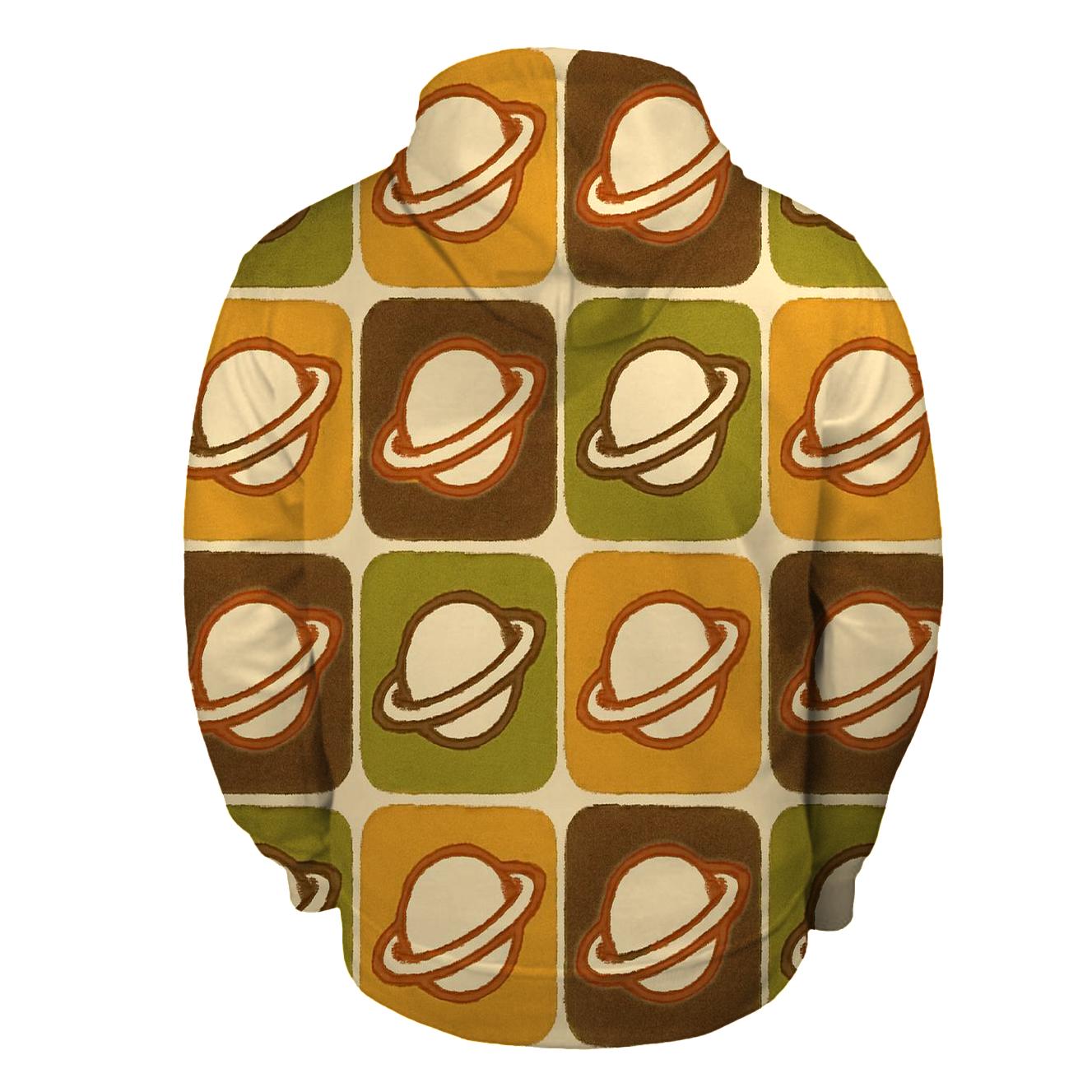 Groovy Planetary Wallpaper Tiles custom hoodies