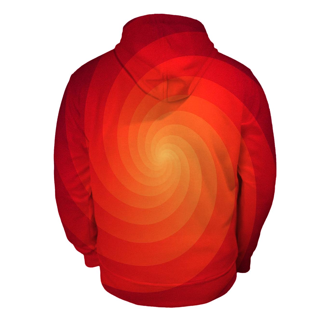 Molten Coral Vortex Gradient pullover hoodies