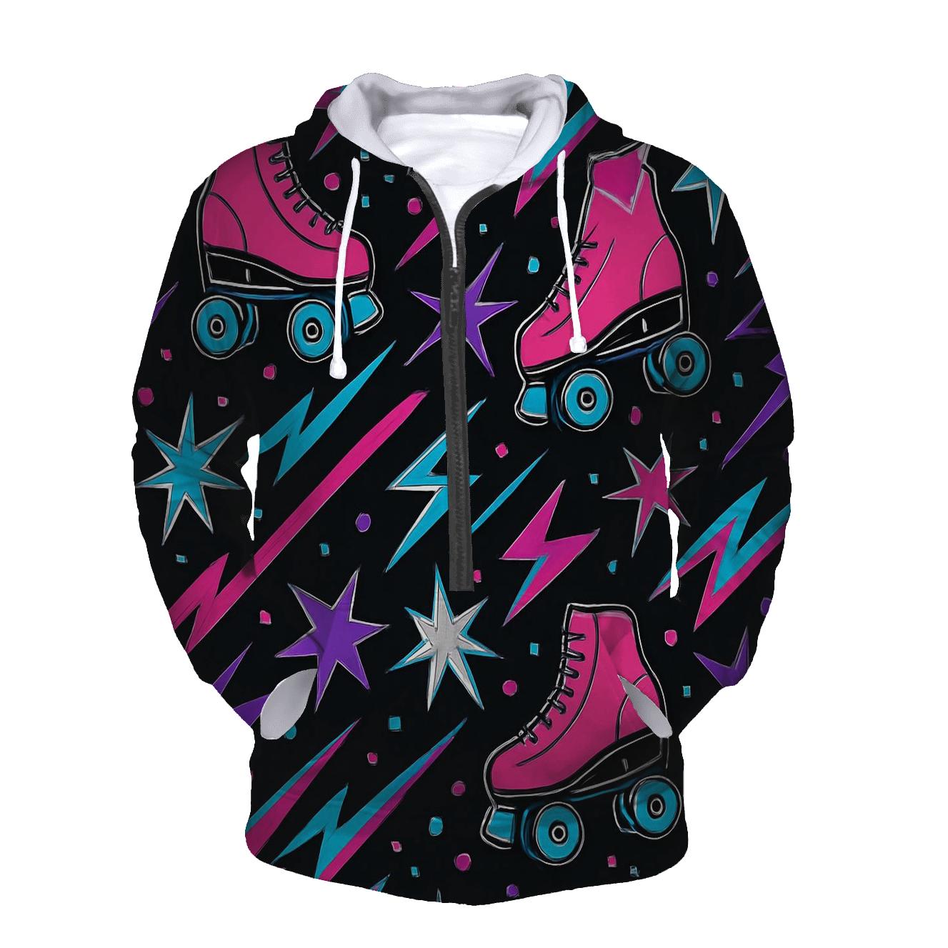 Roller Rink Laser Confetti pullover hoodies