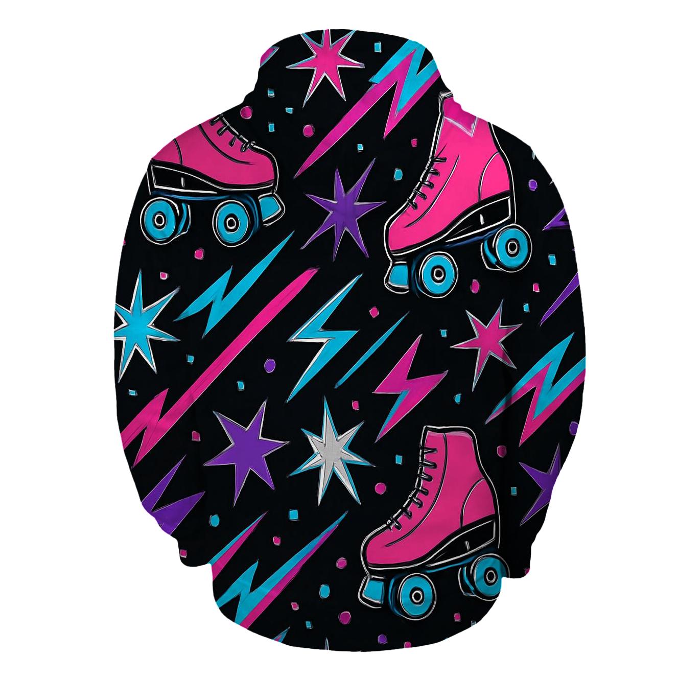 Roller Rink Laser Confetti pullover hoodies