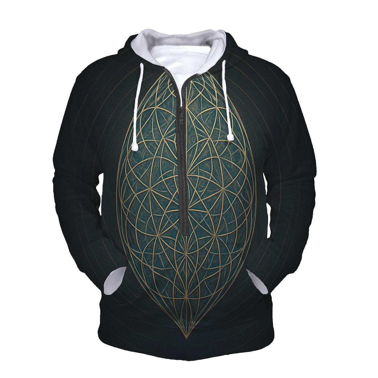 Harmony Seed Geometry printed hoodies