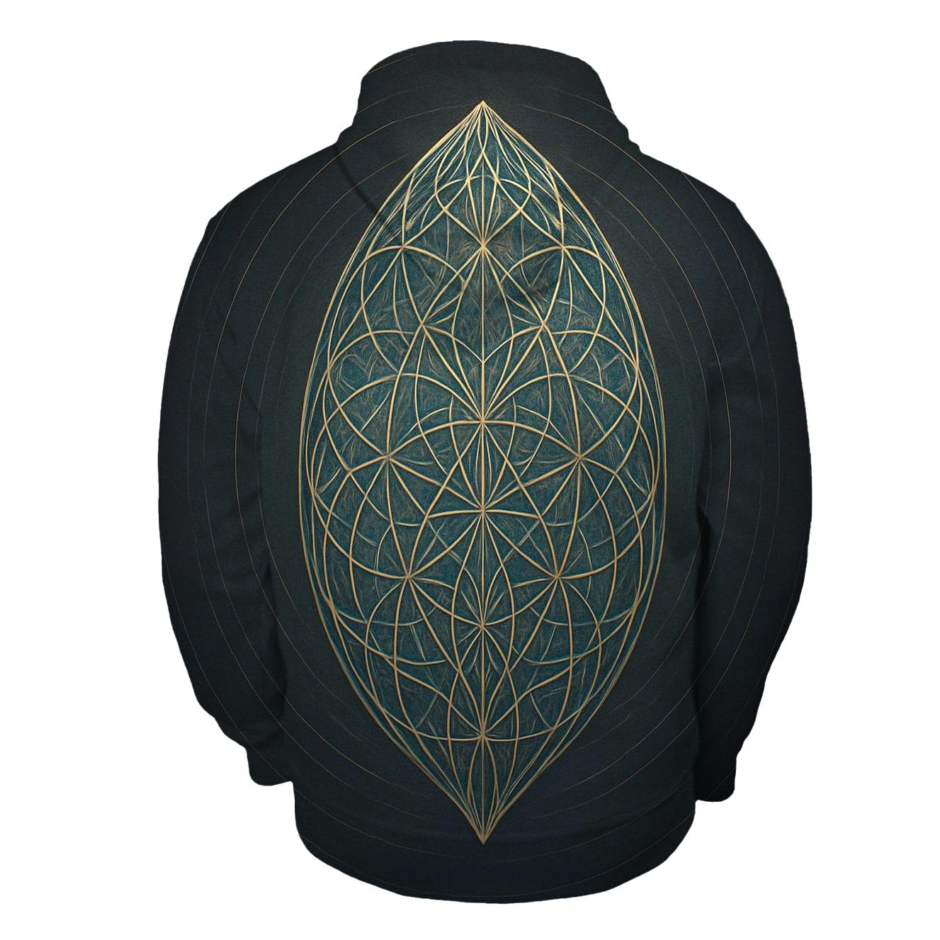 Harmony Seed Geometry printed hoodies