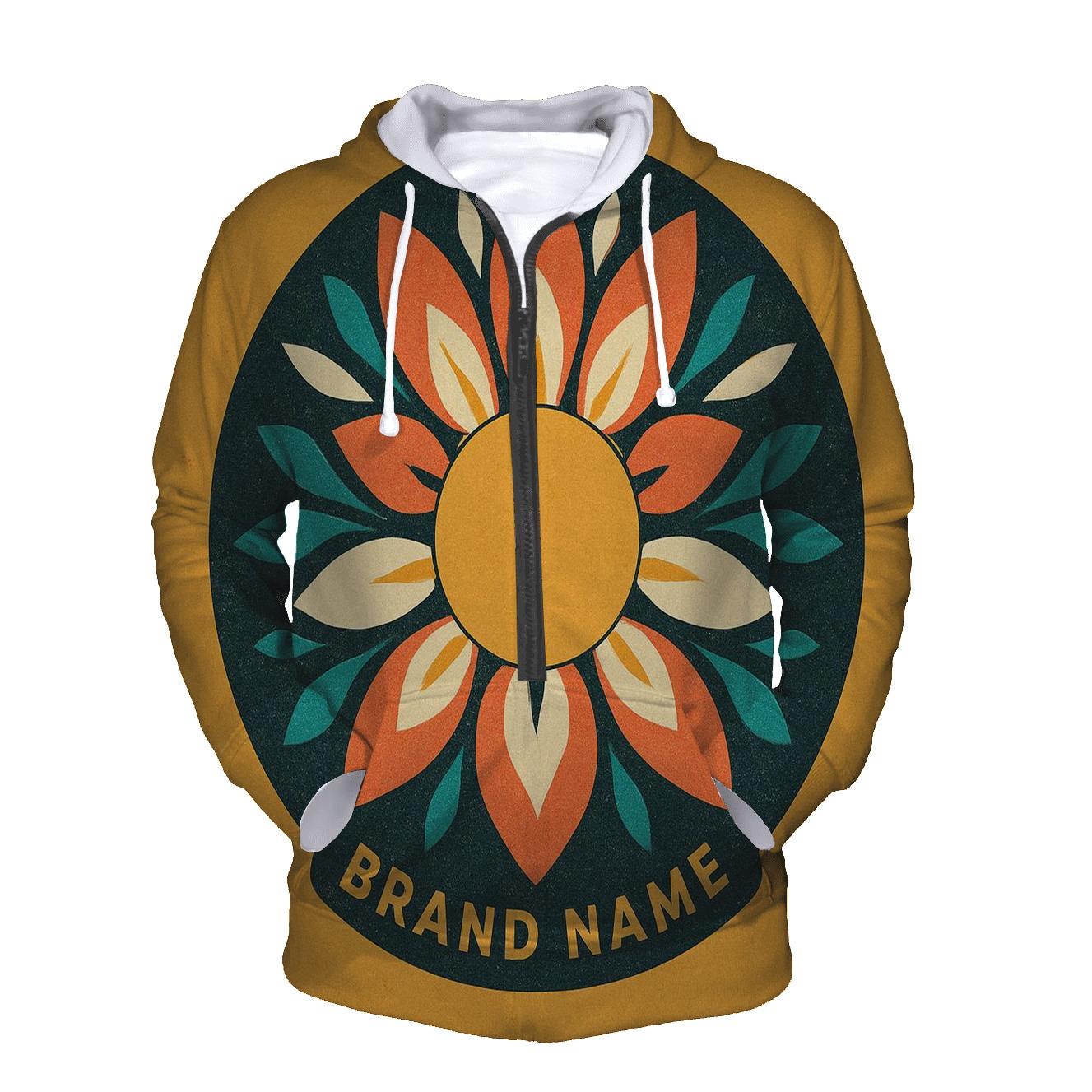Solar Flora Collage Emblem premium hoodies