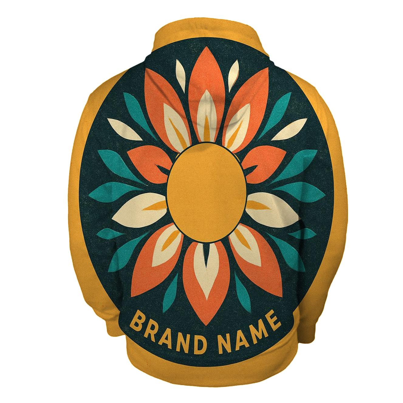 Solar Flora Collage Emblem premium hoodies