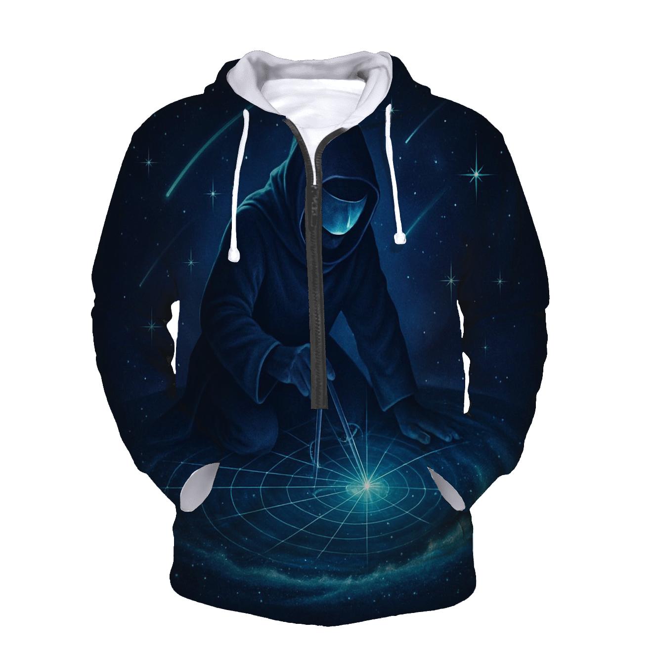 The Luminous Cartographer Of Spiral Seas premium hoodies