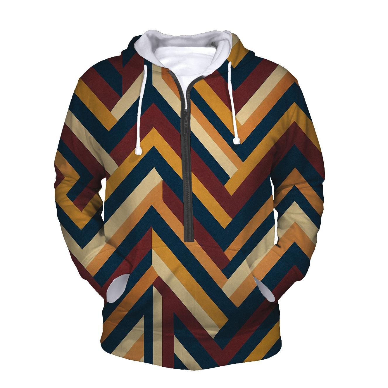 Disco Roller Night Zigzags premium hoodies