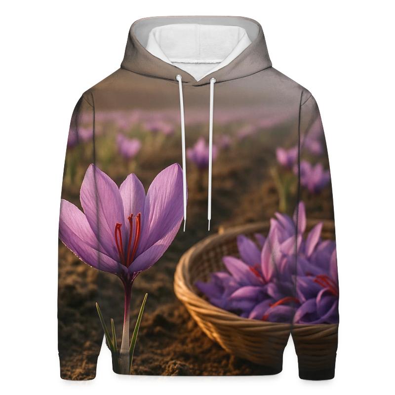 Saffron Crocus Harvest Threads In A Mountain Field graphic hoodies