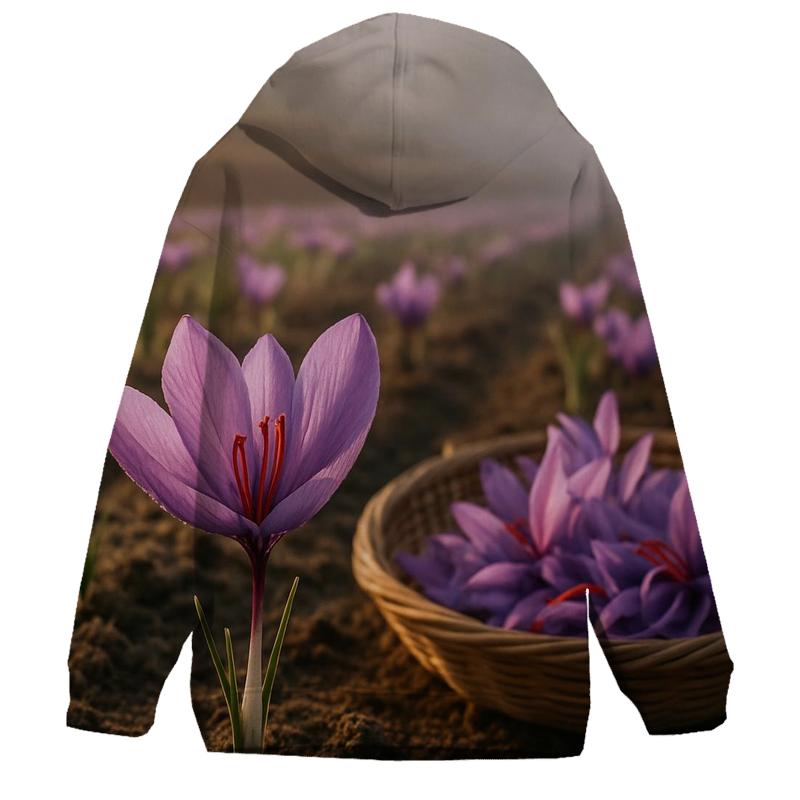 Saffron Crocus Harvest Threads In A Mountain Field graphic hoodies
